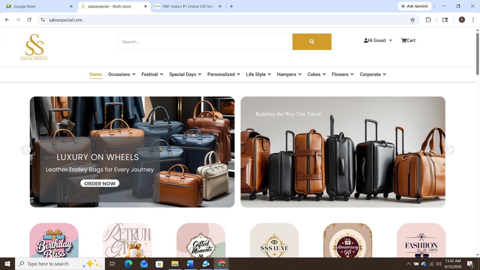E Commerce website
